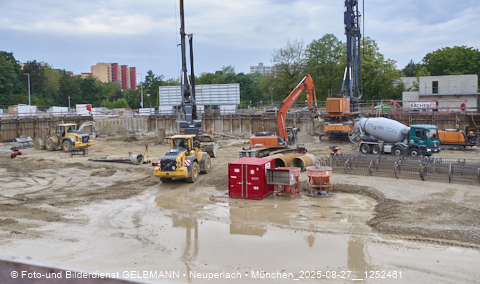27.08.2025 - DEMOS-Baustelle und BayernHeim-Baustelle Alexiqauartier in Neuperlach