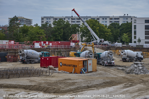27.08.2025 - DEMOS-Baustelle und BayernHeim-Baustelle Alexiqauartier in Neuperlach