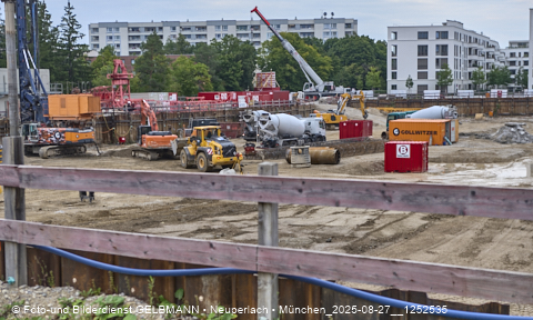 27.08.2025 - DEMOS-Baustelle und BayernHeim-Baustelle Alexiqauartier in Neuperlach