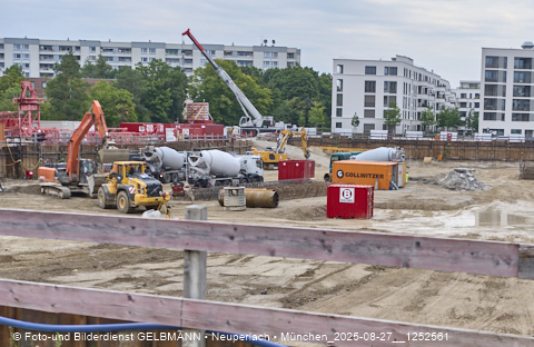 27.08.2025 - DEMOS-Baustelle und BayernHeim-Baustelle Alexiqauartier in Neuperlach