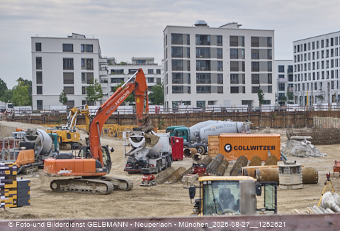 27.08.2025 - DEMOS-Baustelle und BayernHeim-Baustelle Alexiqauartier in Neuperlach