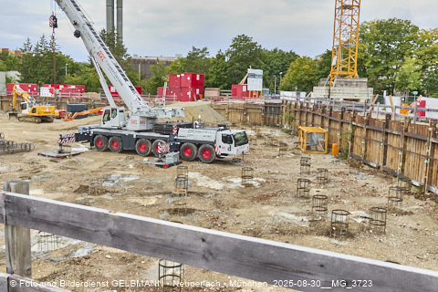 30.08.2025 - DEMOS-Baustelle und BayernHeim-Baustelle Alexiqauartier und BayernHeim in Neuperlach