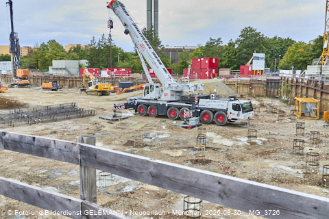 30.08.2025 - DEMOS-Baustelle und BayernHeim-Baustelle Alexiqauartier und BayernHeim in Neuperlach