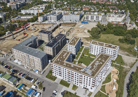 03.09.2025 - Luftbilder der DEMOS-Baustelle Alexiqauartier und BayernHeim in Neuperlach