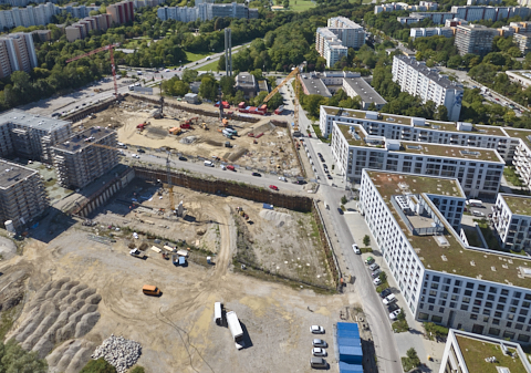 03.09.2025 - Luftbilder der DEMOS-Baustelle Alexiqauartier und BayernHeim in Neuperlach