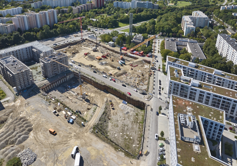 03.09.2025 - Luftbilder der DEMOS-Baustelle Alexiqauartier und BayernHeim in Neuperlach
