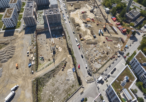 03.09.2025 - Luftbilder der DEMOS-Baustelle Alexiqauartier und BayernHeim in Neuperlach