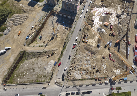 03.09.2025 - Luftbilder der DEMOS-Baustelle Alexiqauartier und BayernHeim in Neuperlach