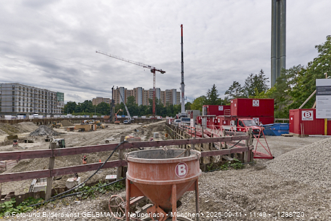 Baustelle Alexisquartier und BayernHeim in Neuperlach