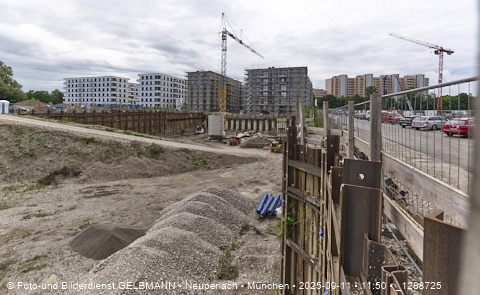 Baustelle Alexisquartier und BayernHeim in Neuperlach