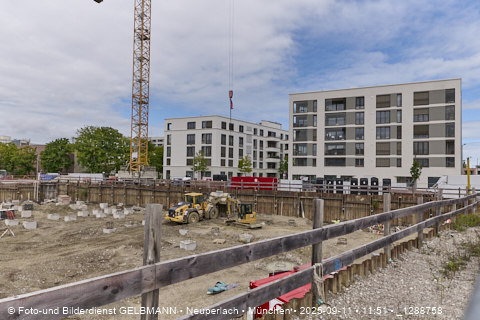 Baustelle Alexisquartier und BayernHeim in Neuperlach