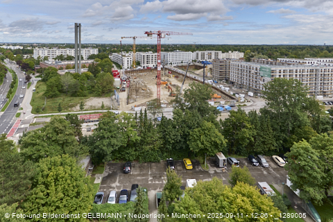 Baustelle Alexisquartier und BayernHeim in Neuperlach