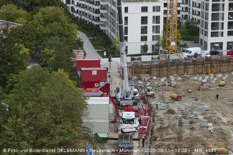 Baustelle Alexisquartier und BayernHeim in Neuperlach