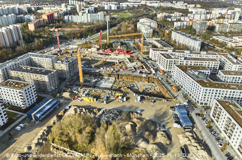 Baustelle Alexisquartier und BayernHeim in Neuperlach