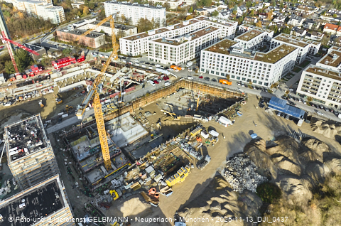 Baustelle Alexisquartier und BayernHeim in Neuperlach