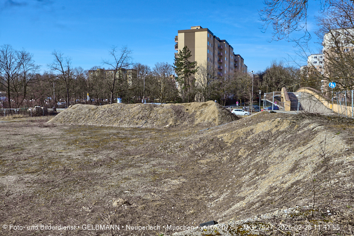 28.02.2026 - verschwundenes BIOTOP auf der Baustelle Quiddezentrum in Neuperlach