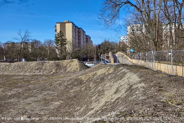 28.02.2026 - verschwundenes BIOTOP auf der Baustelle Quiddezentrum in Neuperlach