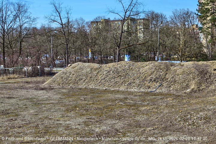 28.02.2026 - verschwundenes BIOTOP auf der Baustelle Quiddezentrum in Neuperlach
