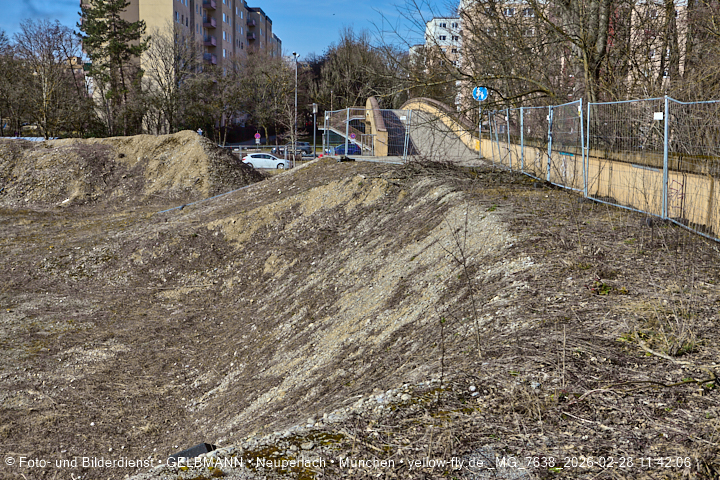28.02.2026 - verschwundenes BIOTOP auf der Baustelle Quiddezentrum in Neuperlach