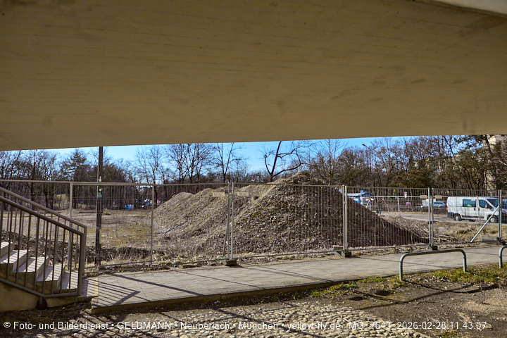 28.02.2026 - verschwundenes BIOTOP auf der Baustelle Quiddezentrum in Neuperlach