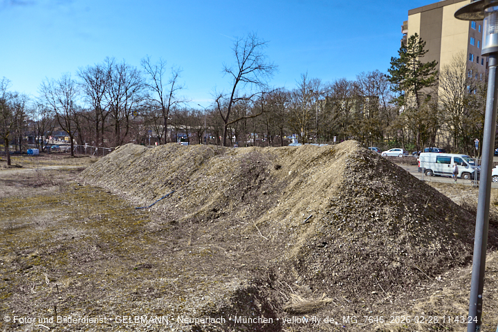 28.02.2026 - verschwundenes BIOTOP auf der Baustelle Quiddezentrum in Neuperlach