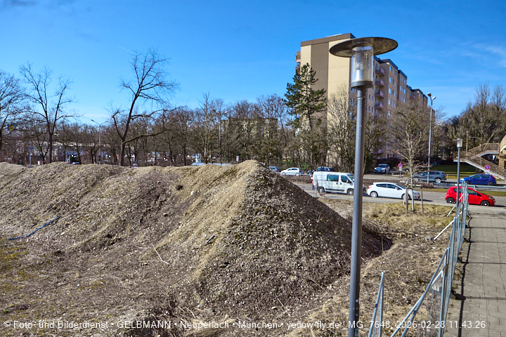 28.02.2026 - verschwundenes BIOTOP auf der Baustelle Quiddezentrum in Neuperlach