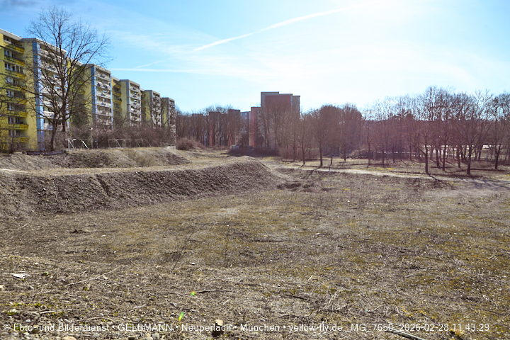 28.02.2026 - verschwundenes BIOTOP auf der Baustelle Quiddezentrum in Neuperlach
