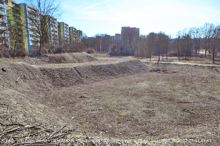 28.02.2026 - verschwundenes BIOTOP auf der Baustelle Quiddezentrum in Neuperlach