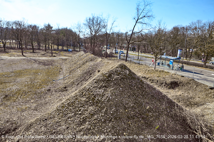 28.02.2026 - verschwundenes BIOTOP auf der Baustelle Quiddezentrum in Neuperlach
