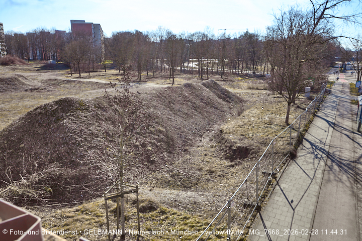 28.02.2026 - verschwundenes BIOTOP auf der Baustelle Quiddezentrum in Neuperlach