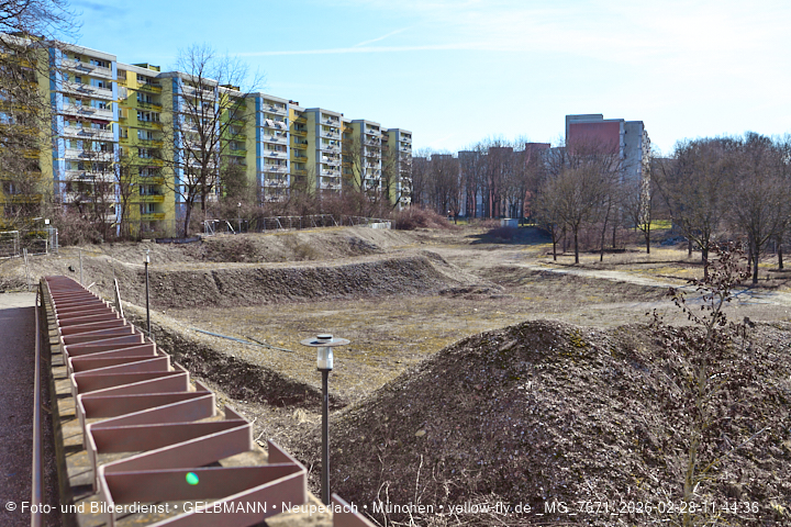 28.02.2026 - verschwundenes BIOTOP auf der Baustelle Quiddezentrum in Neuperlach
