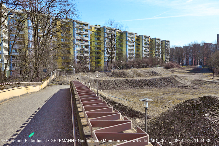28.02.2026 - verschwundenes BIOTOP auf der Baustelle Quiddezentrum in Neuperlach