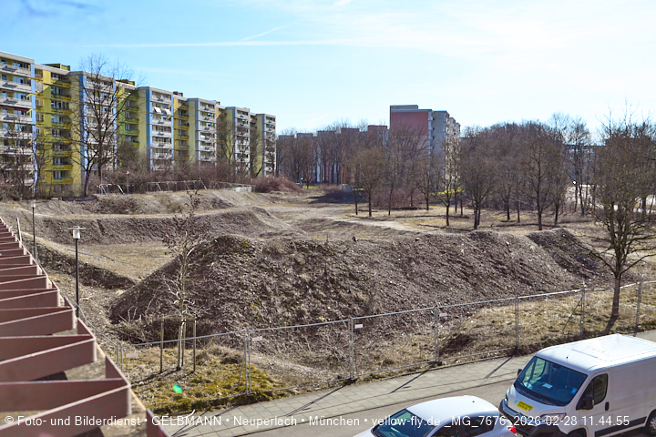 28.02.2026 - verschwundenes BIOTOP auf der Baustelle Quiddezentrum in Neuperlach