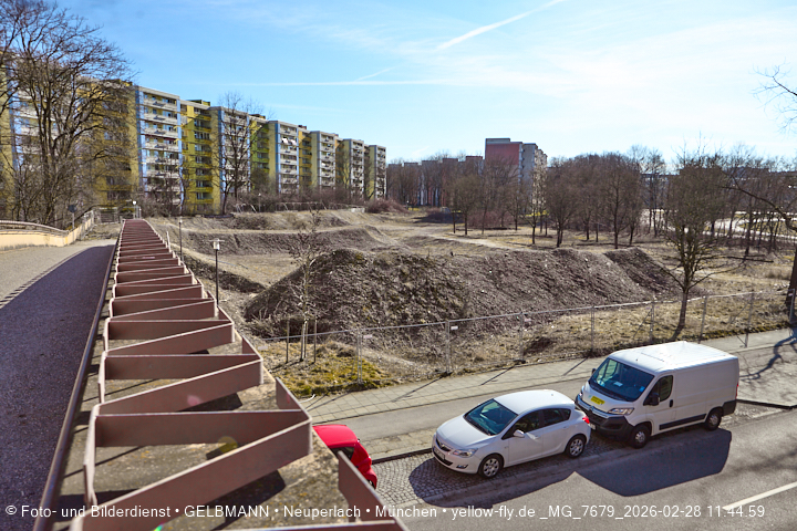 28.02.2026 - verschwundenes BIOTOP auf der Baustelle Quiddezentrum in Neuperlach