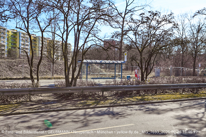 28.02.2026 - verschwundenes BIOTOP auf der Baustelle Quiddezentrum in Neuperlach