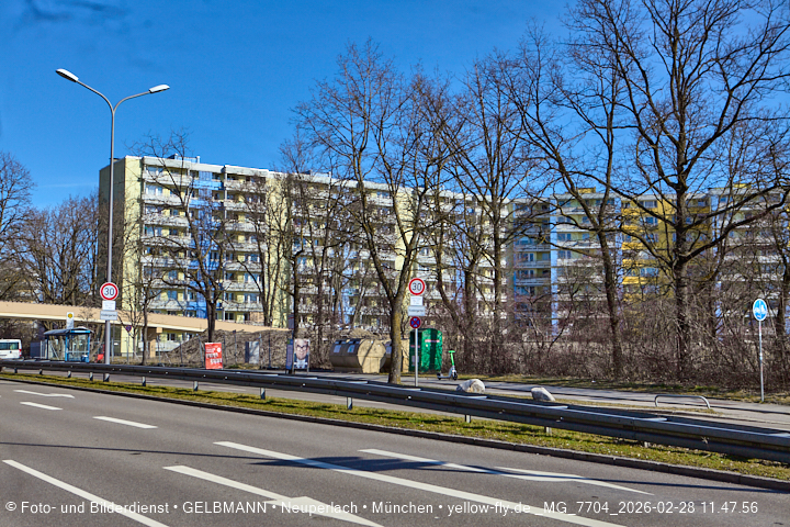 28.02.2026 - verschwundenes BIOTOP auf der Baustelle Quiddezentrum in Neuperlach