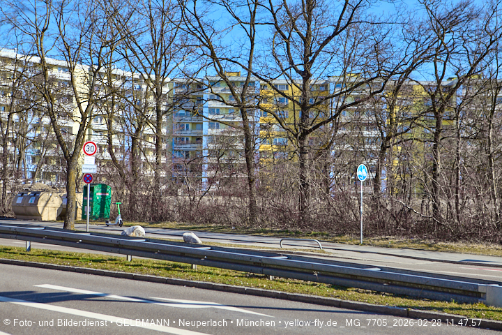 28.02.2026 - verschwundenes BIOTOP auf der Baustelle Quiddezentrum in Neuperlach
