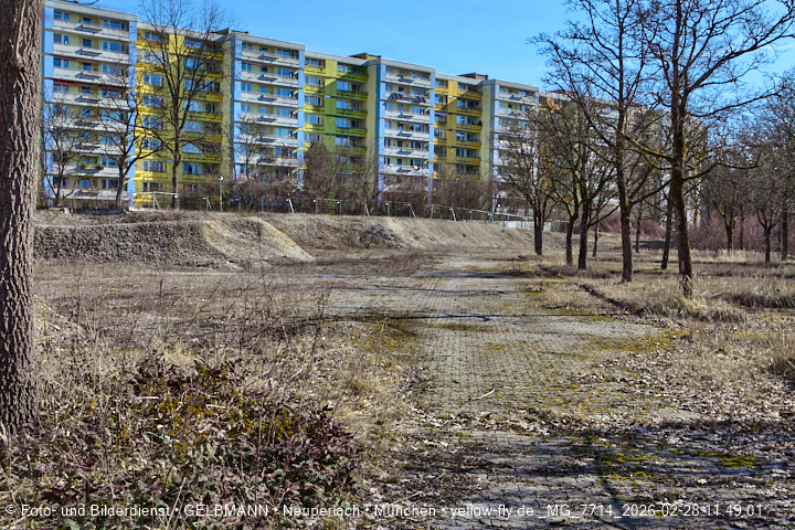 28.02.2026 - verschwundenes BIOTOP auf der Baustelle Quiddezentrum in Neuperlach
