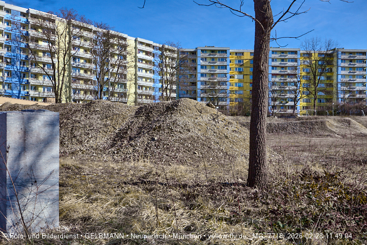 28.02.2026 - verschwundenes BIOTOP auf der Baustelle Quiddezentrum in Neuperlach
