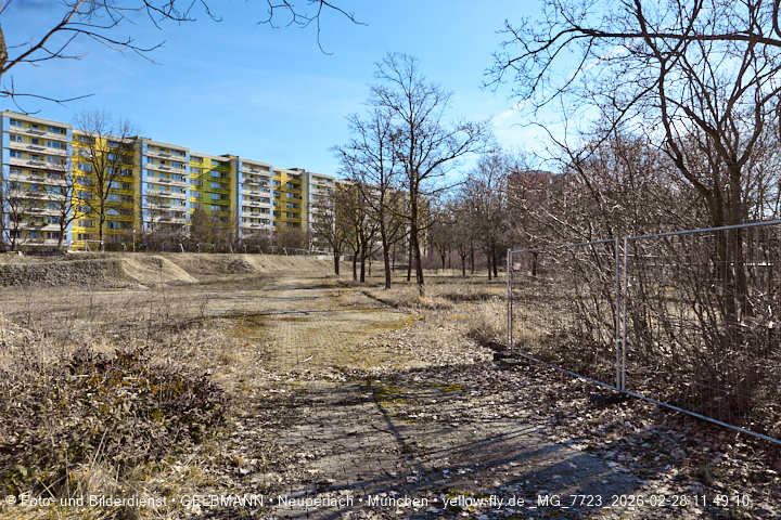 28.02.2026 - verschwundenes BIOTOP auf der Baustelle Quiddezentrum in Neuperlach
