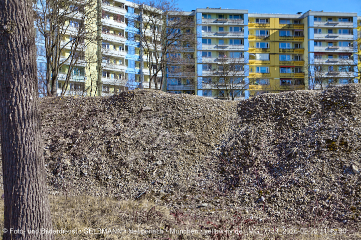 28.02.2026 - verschwundenes BIOTOP auf der Baustelle Quiddezentrum in Neuperlach
