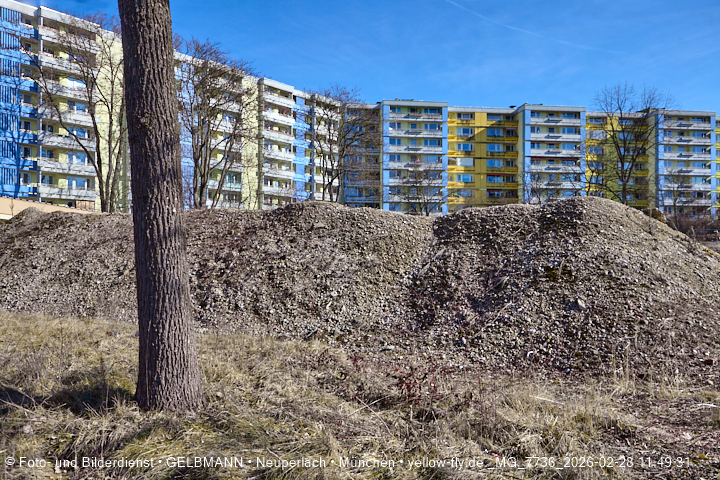 28.02.2026 - verschwundenes BIOTOP auf der Baustelle Quiddezentrum in Neuperlach