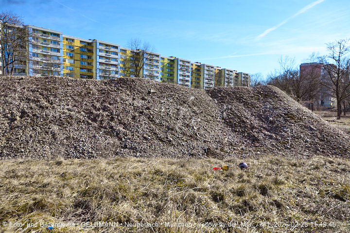 28.02.2026 - verschwundenes BIOTOP auf der Baustelle Quiddezentrum in Neuperlach