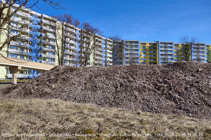 28.02.2026 - verschwundenes BIOTOP auf der Baustelle Quiddezentrum in Neuperlach
