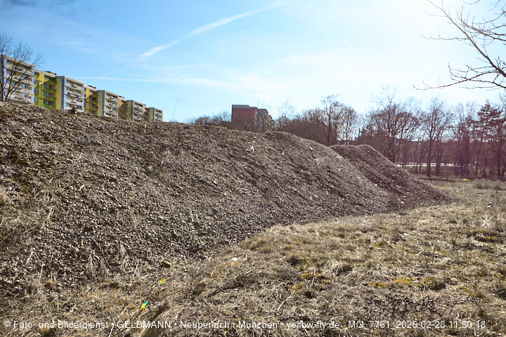 28.02.2026 - verschwundenes BIOTOP auf der Baustelle Quiddezentrum in Neuperlach