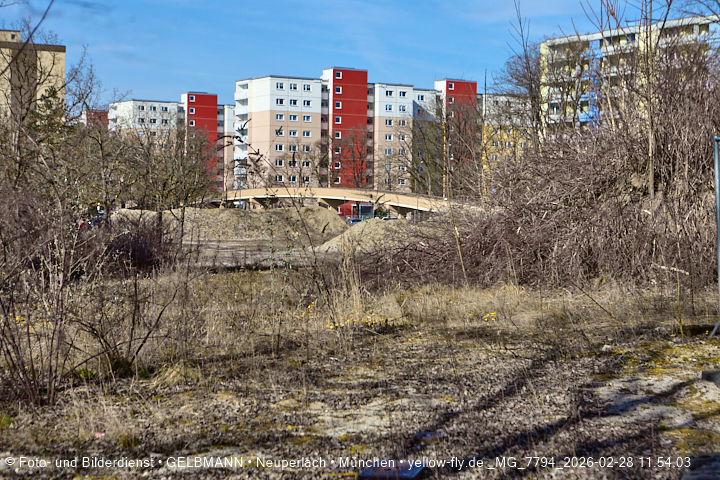 28.02.2026 - verschwundenes BIOTOP auf der Baustelle Quiddezentrum in Neuperlach