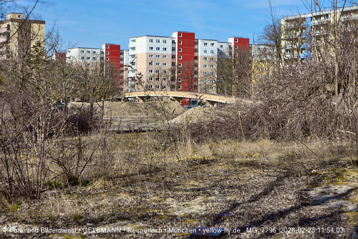 28.02.2026 - verschwundenes BIOTOP auf der Baustelle Quiddezentrum in Neuperlach