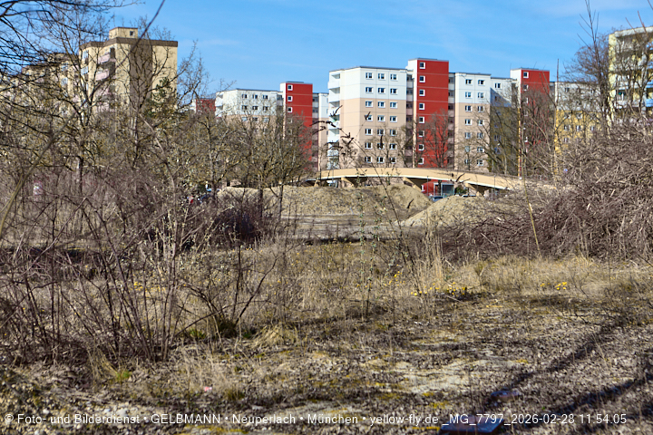 28.02.2026 - verschwundenes BIOTOP auf der Baustelle Quiddezentrum in Neuperlach
