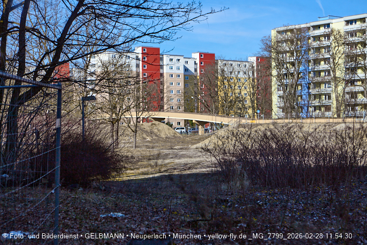 28.02.2026 - verschwundenes BIOTOP auf der Baustelle Quiddezentrum in Neuperlach