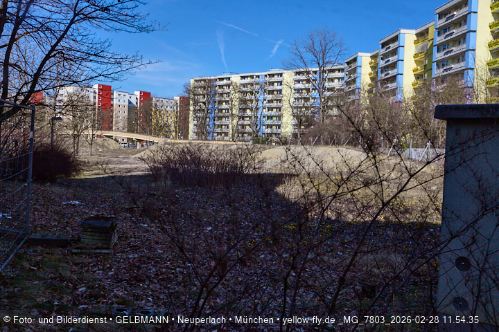28.02.2026 - verschwundenes BIOTOP auf der Baustelle Quiddezentrum in Neuperlach